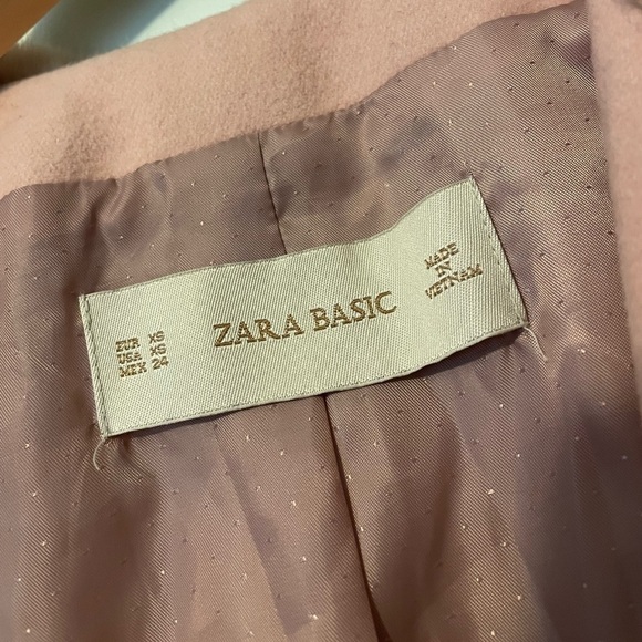 Zara Faux Fur Peacoat XS Light Pink - Picture 4 of 12